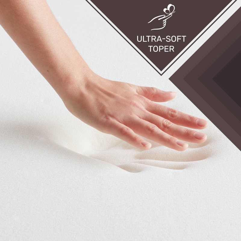 Alwyn Home Lohan 1" Medium Density Foam Toppers with Orthopedic Benefits, Relieves Pain